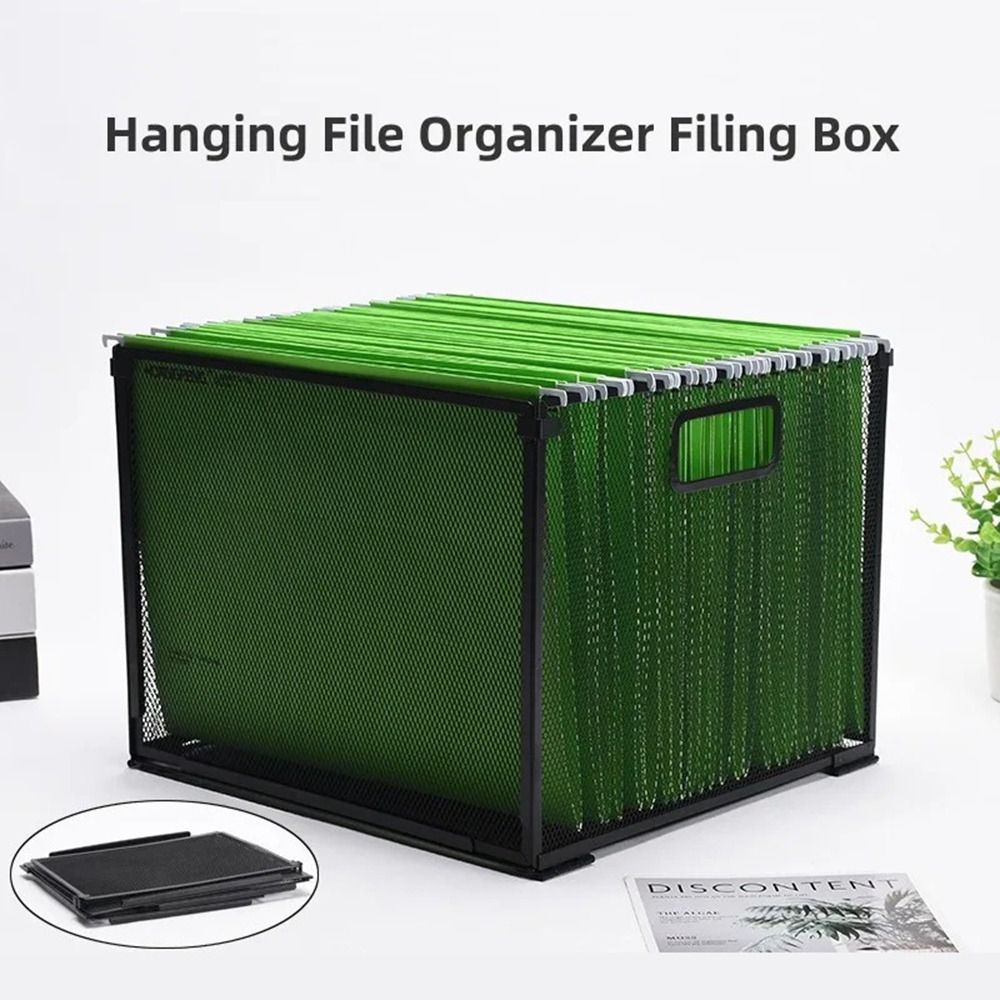 File Cabinet - Mesh-Metall Hängemappen-Organizer (Ordner nicht enthalten), faltbare