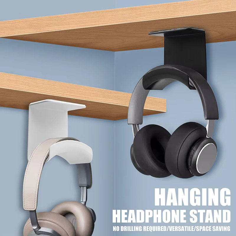 Standing Desk - Universeller Kopfhörerständer, selbstklebender Kunststoff-Wandhalter, Headset-Halterung für