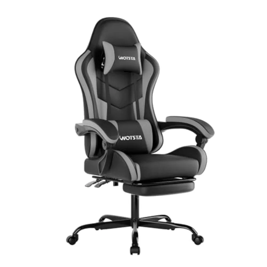 Office Stool - Ergonomischer Gaming-Bürostuhl mit Fußstütze, Rennsport-Design in