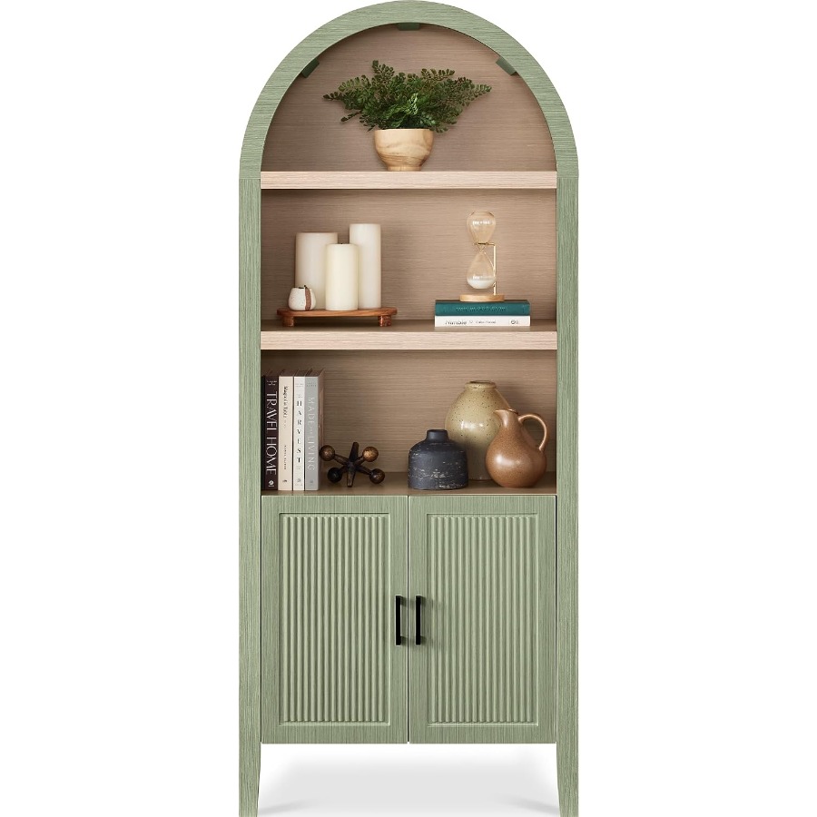 Bookshelf - 72 Zoll hoher, gewölbter Vorratsschrank mit