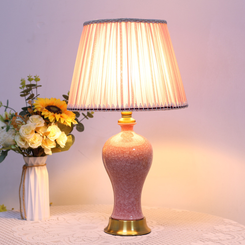 Desk Lamp - Jingdezhen Keramik-Vasen-Schreibtischlampe, chinesische hochwertige Schlafzimmer-Nachttisch-Dekoration, Geschenk,