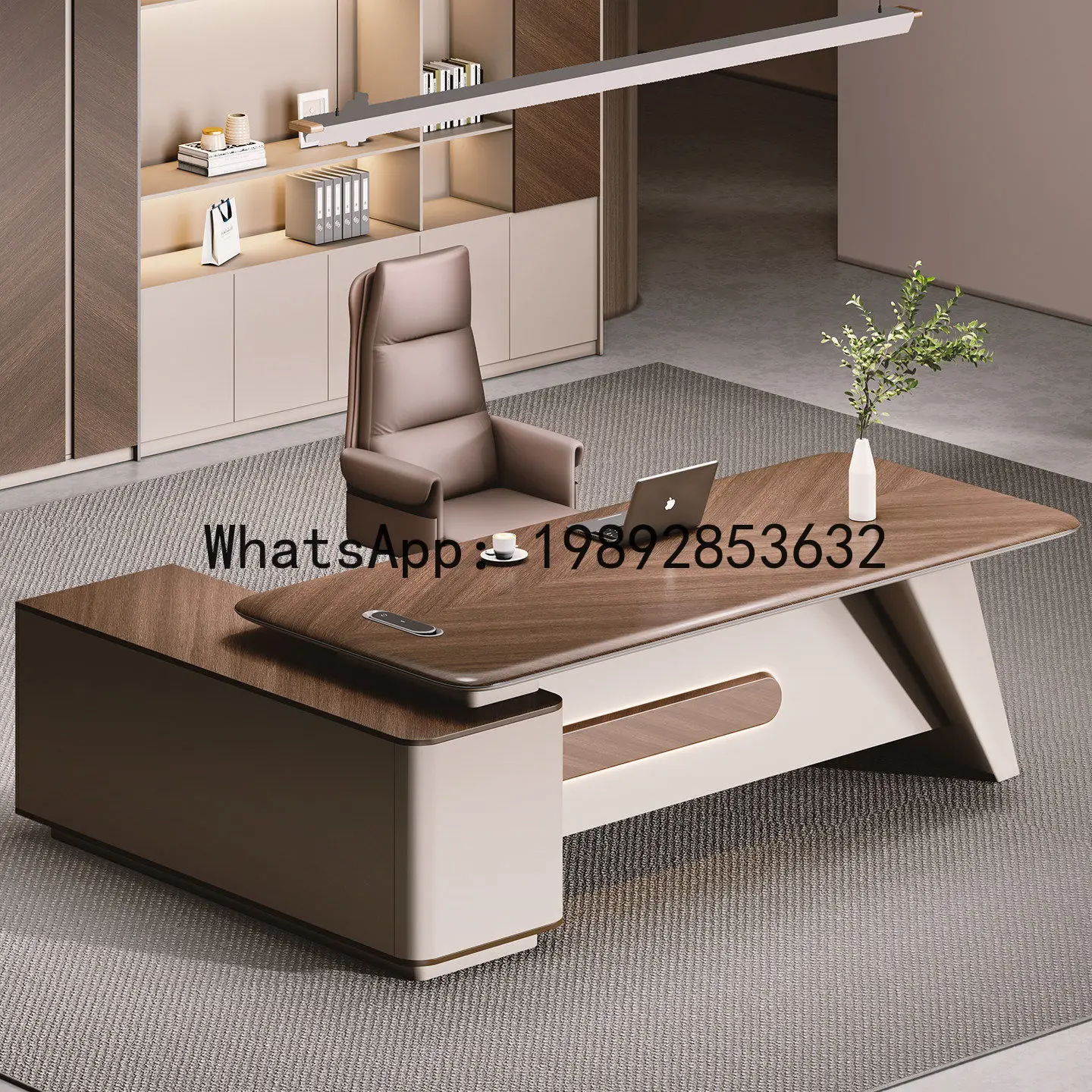 Office Chair - H5.15 Chef-Büroschreibtisch-Set - Komplettes Schreibtisch- und