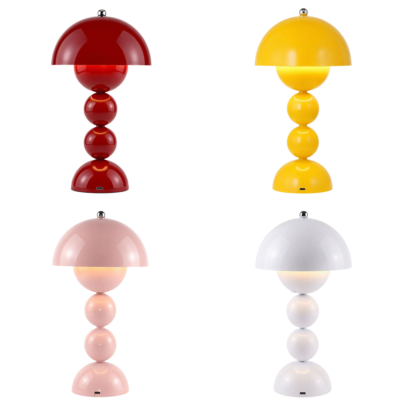 Desk Lamp - Vintage Pilz-Blütenknospen-Schreibtischlampe USB LED 3 Farbmodi