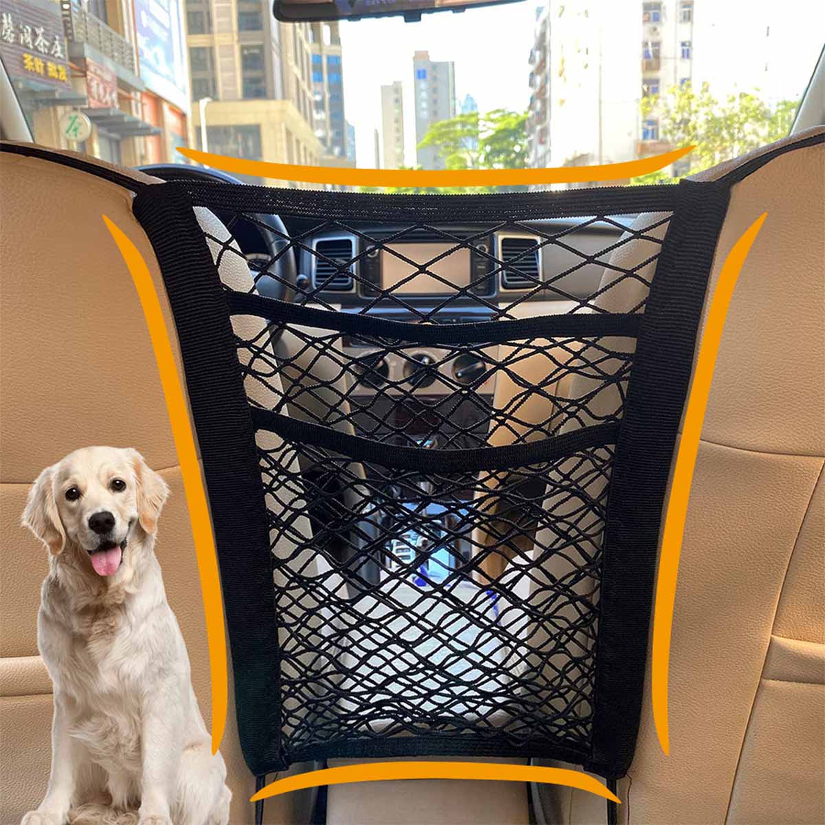 Partition Screen Divider - Haustier Hund Rücksitz Auto Zaun Hund