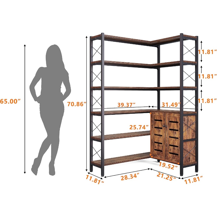 6-Regal-Eckbücherregal für das – Bookshelf Bewertung und Preis
