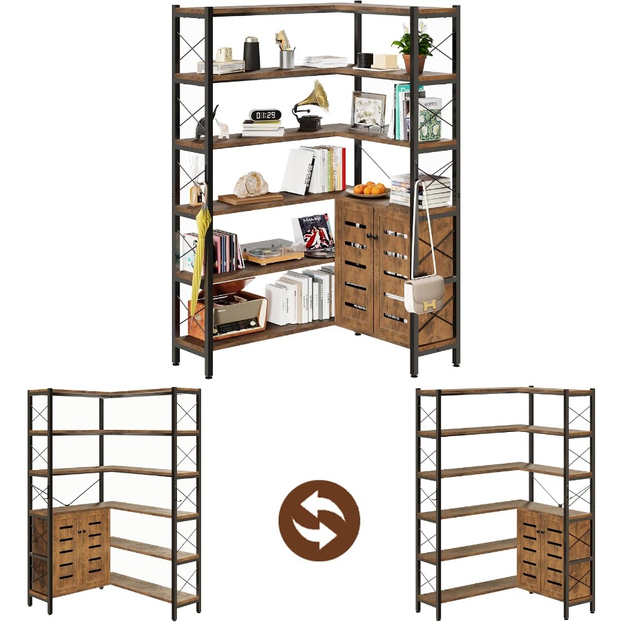 6-Regal-Eckbücherregal für das – Bookshelf Bewertung und Preis