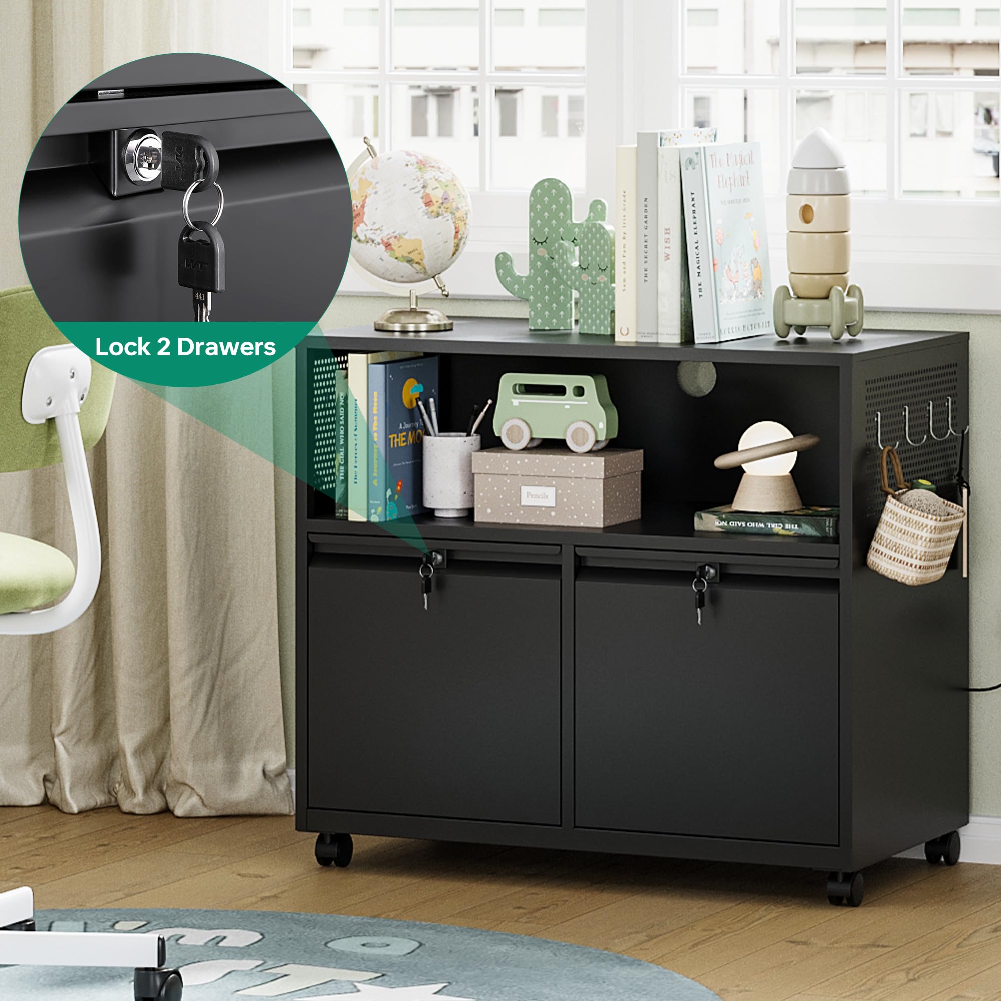 Mobiler Aktenschrank mit 2 Sch – Printer Stand Bewertung und Preis