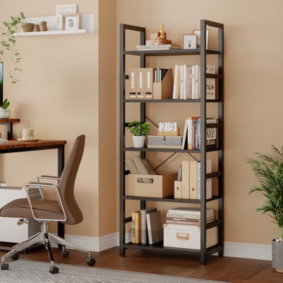 5-stöckiges Bücherregal, Moder – Bookshelf Bewertung und Preis