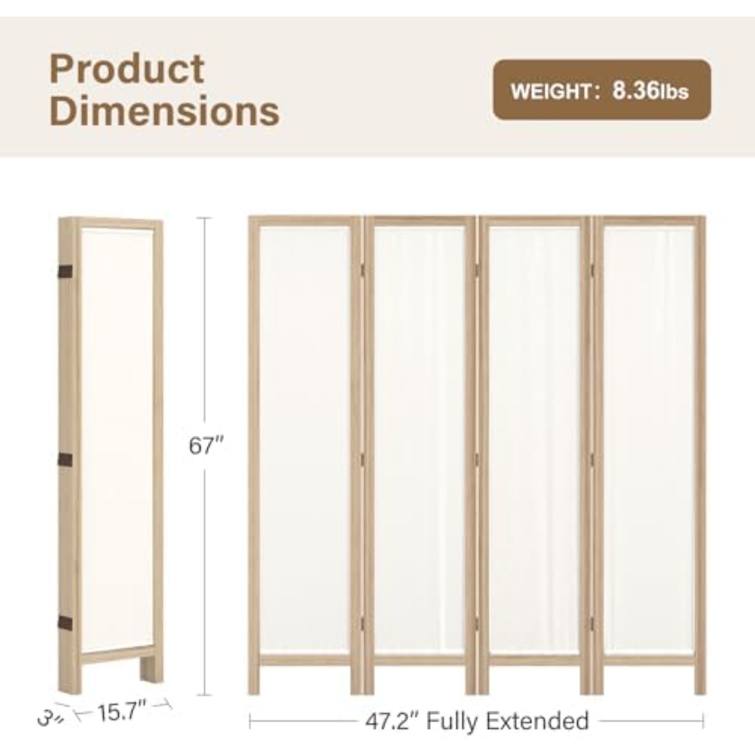 Leinen-Raumteiler Sichtschutz, – Partition Screen Divider Bewertung und Preis