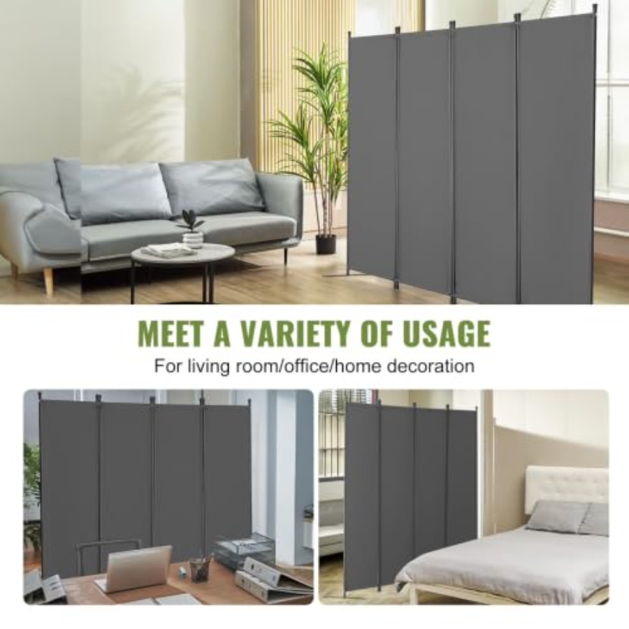 4-teiliger Stoff-Raumteiler, f – Partition Screen Divider Bewertung und Preis
